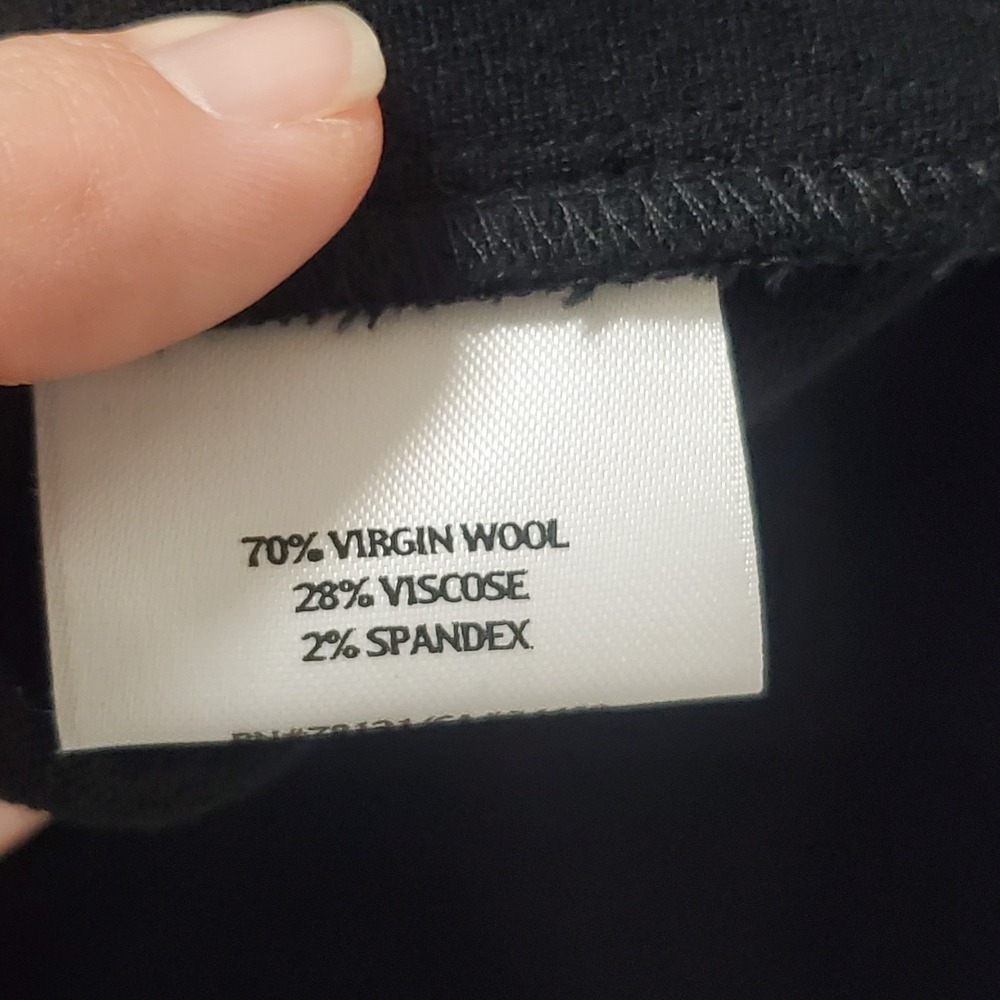 Eileen Fisher Wool Blend Midi Skirt Size S Black Chic Elevated Career Office - Picture 4 of 10